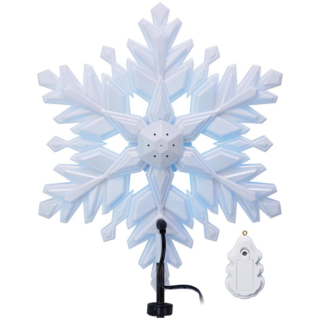 stunning snowflake musical tree topper with light keepsake