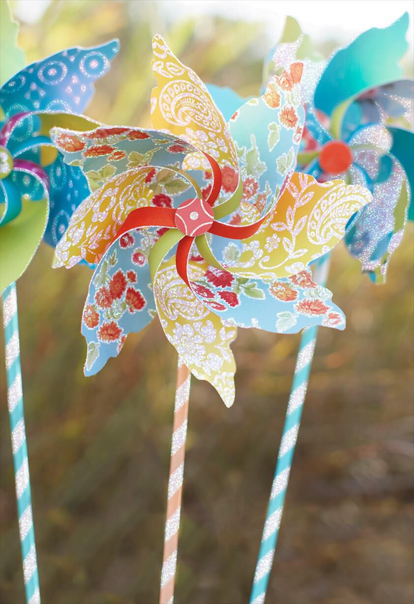 Whimsical Pinwheels Blank Card