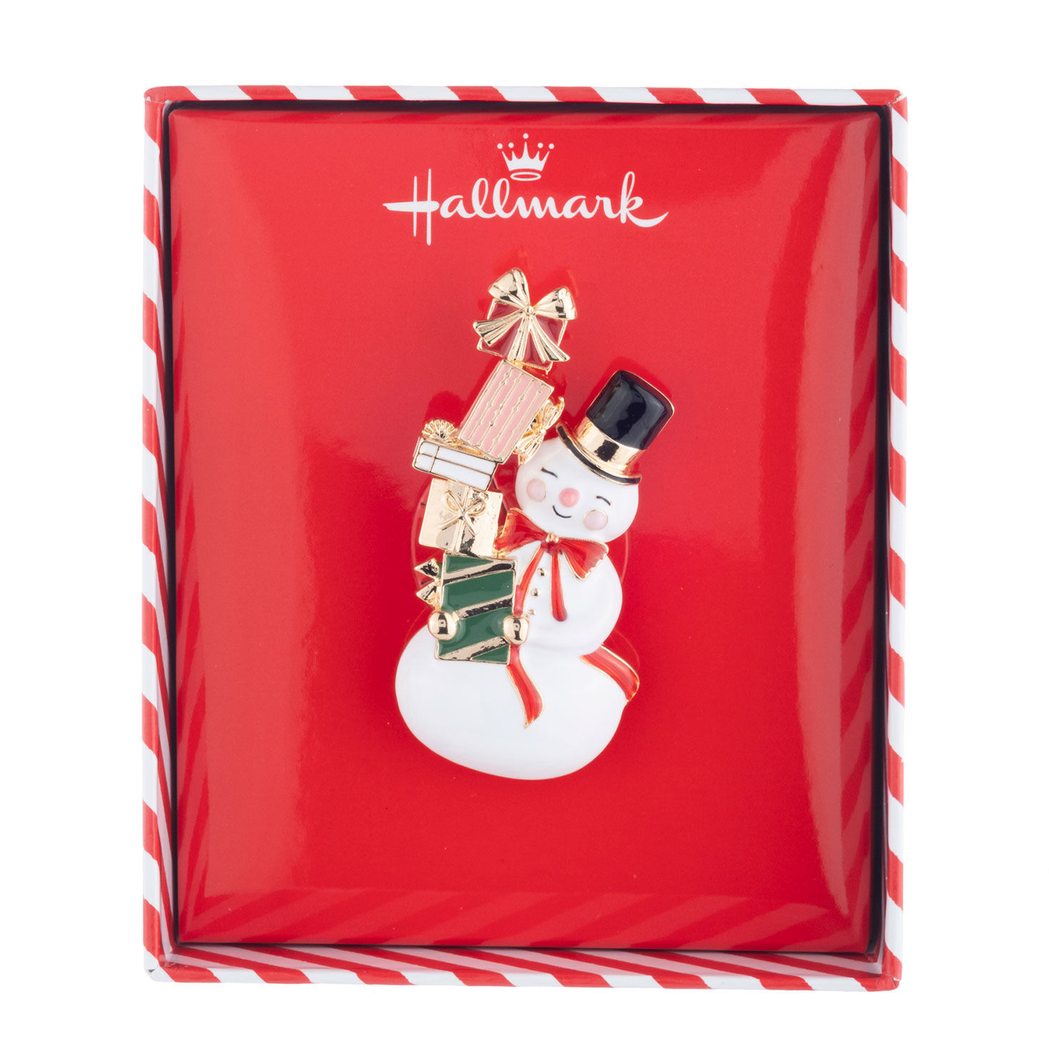 Snowman With Gifts Jewelry Pin package open image number 2