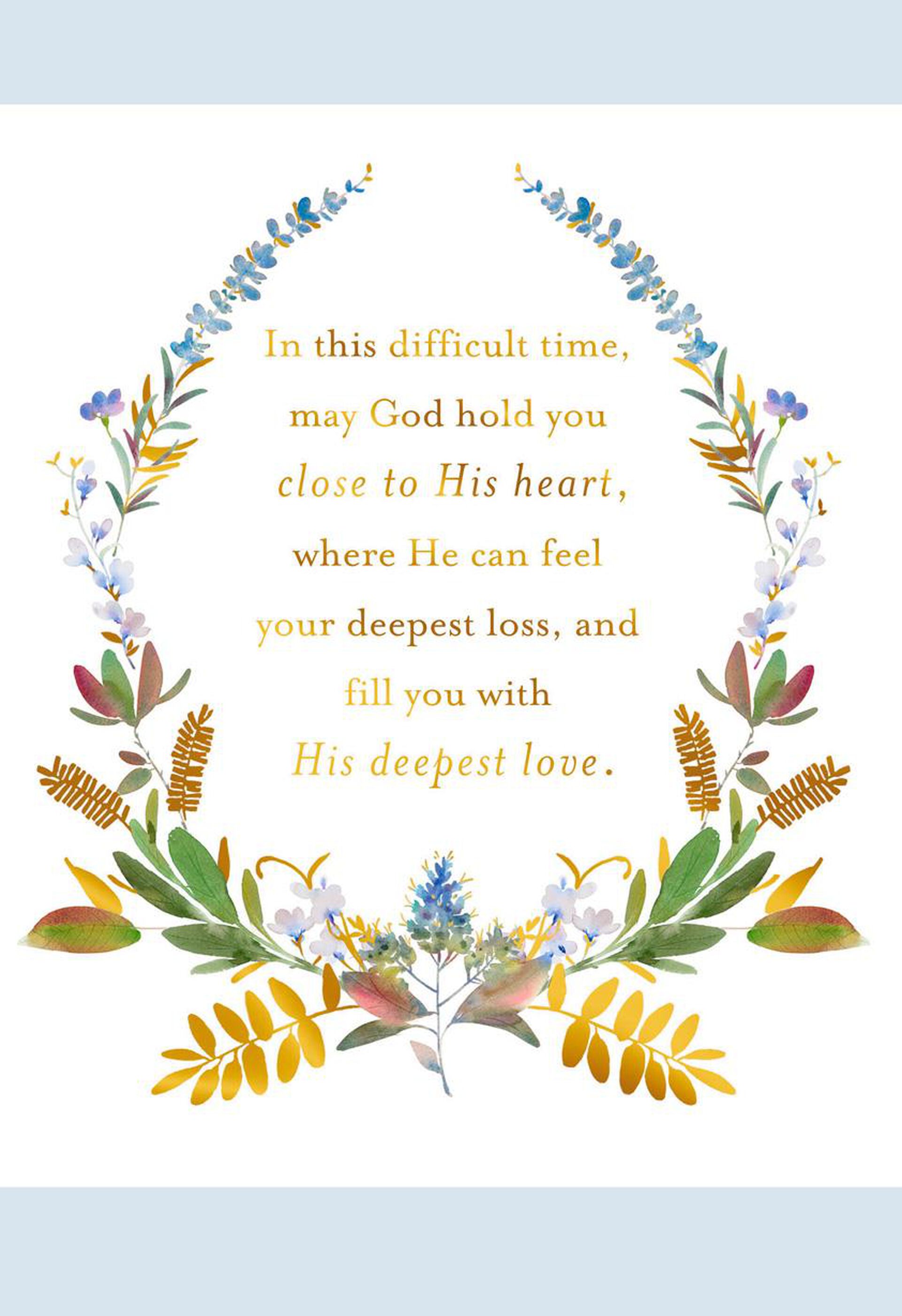 Floral Wreath Religious Sympathy Cards Pack Of 10 Boxed Cards Hallmark