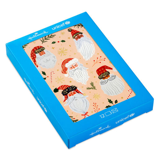 UNICEF Multicultural Santas Boxed Christmas Cards, Pack of 12, 