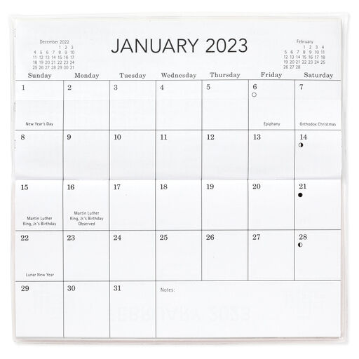 Watercolor Blocks Monthly Calendar Planner, 2023-2024, 