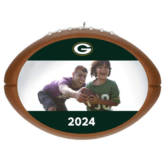 NFL Football Green Bay Packers Text and Photo Personalized Ornament