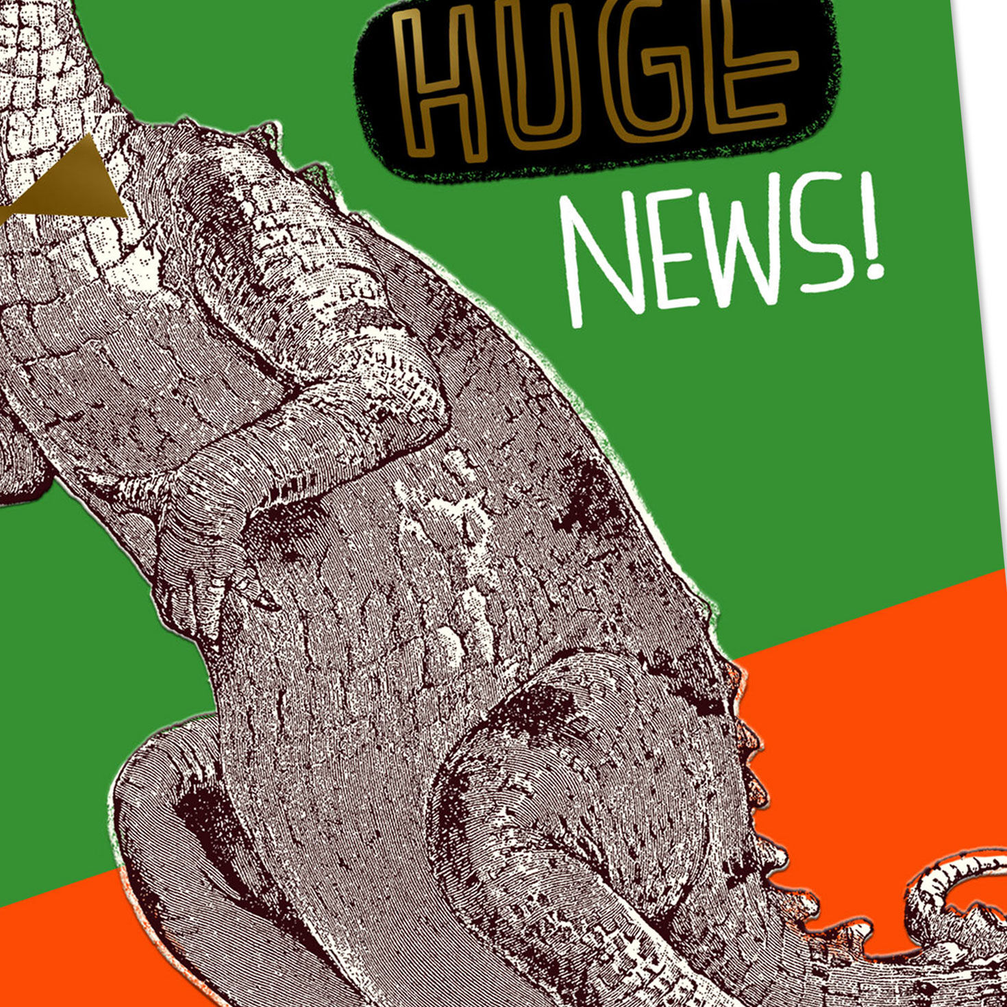 Huge News Party Dinosaur Funny Birthday Card for Kids for only USD 2.99 | Hallmark