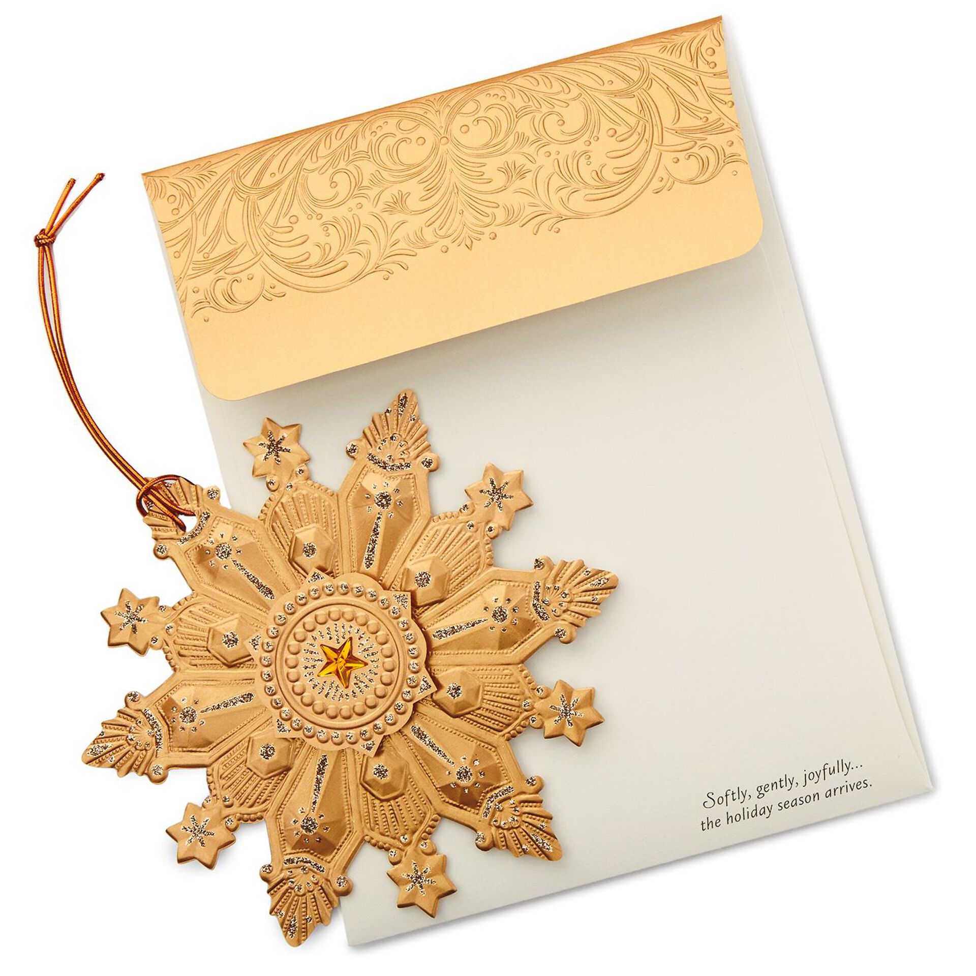 Laser-Cut Copper Snowflake Christmas Cards, Box of 12 - Boxed Cards - Hallmark