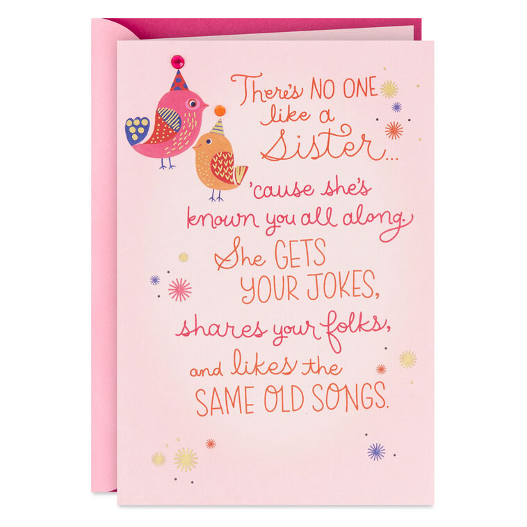 There's No One Like a Sister Birthday Card, , large image number 1