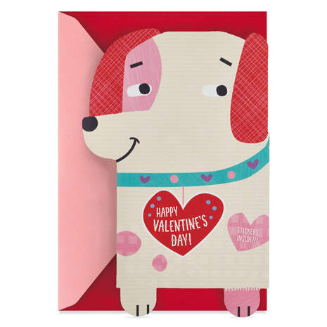 Dog Did Some Digging Around Valentine's Day Card Money Holder With Stickers, , large