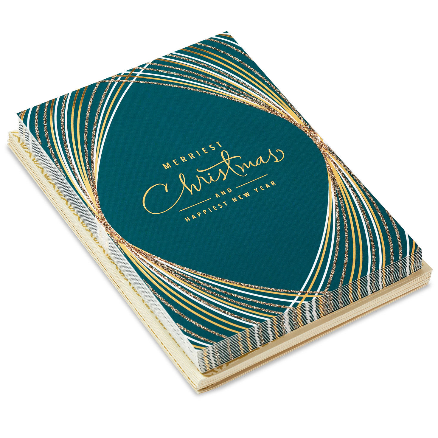 Gold and Green Boxed Christmas Cards, Pack of 16 for only USD 15.49 | Hallmark
