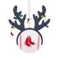 Red Sox Reindeer Baseball Christmas Ornament Front image number 1