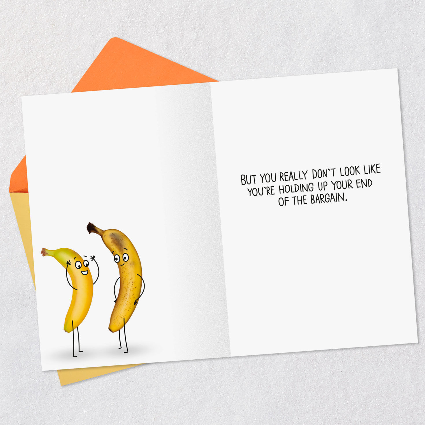 Bananas In Love Funny Wife Birthday Card Open card with envelope image number 3