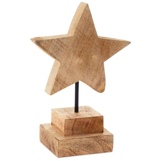 Large Carved Wood Star On Stand 13 5 Figurines Hallmark Small Carved Wood Star On Stand 8 75