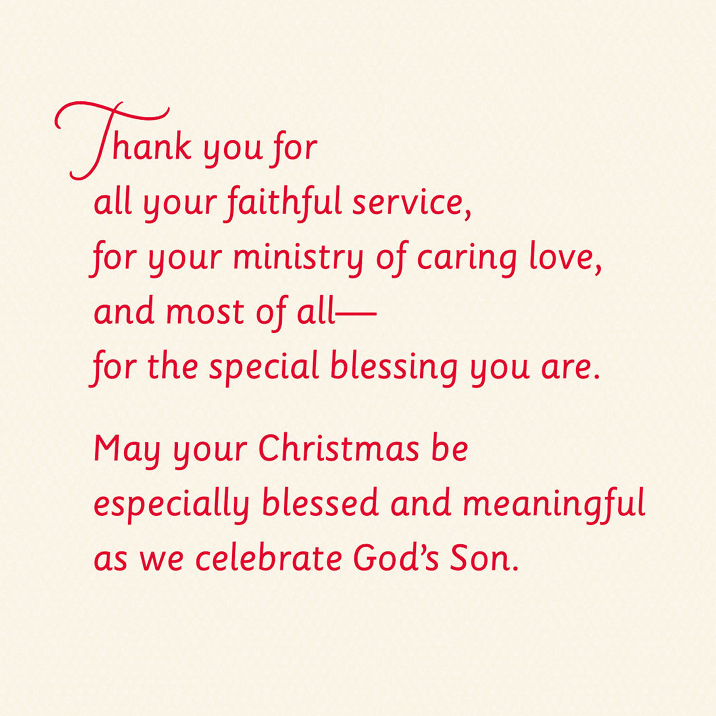 Gold Snowflake Minister Religious Christmas Card Sentiment image number 2