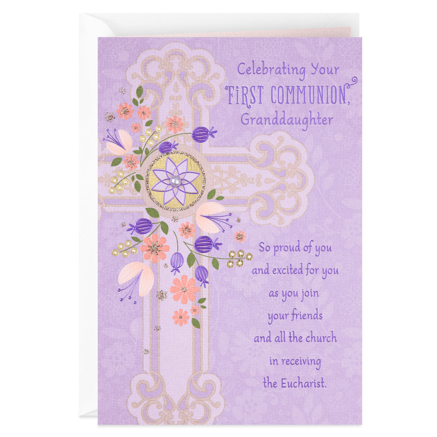 Granddaughter Communion Card With Love Granddaughter On Your First Holy Communion