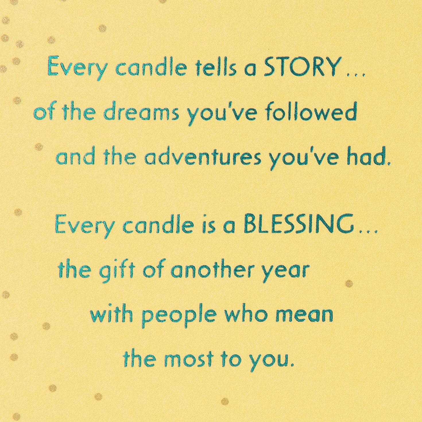 Lit Candles Orange 90th Birthday Card sentiment image number 2