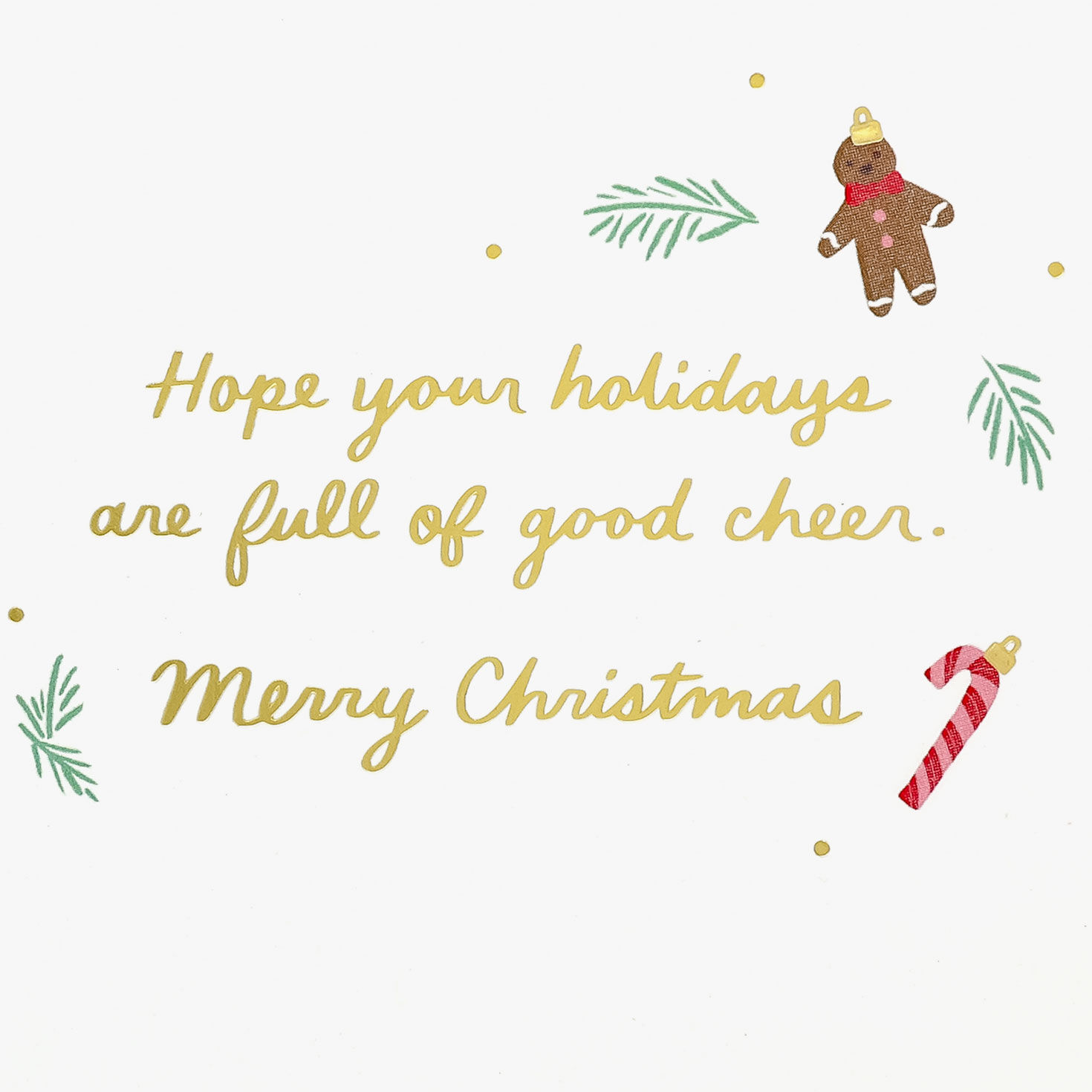 Mini Tree Ornaments Green Christmas Card Sentiment image number 2