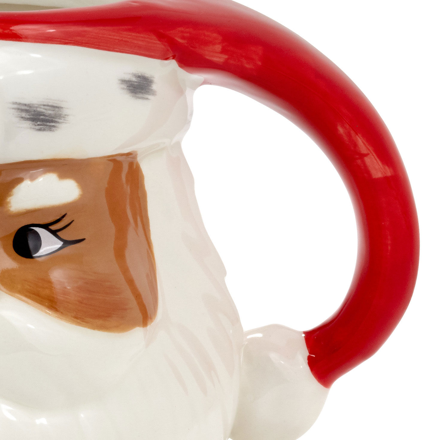 Winking Santa Holiday Sculpted Mug upclose view image number 4