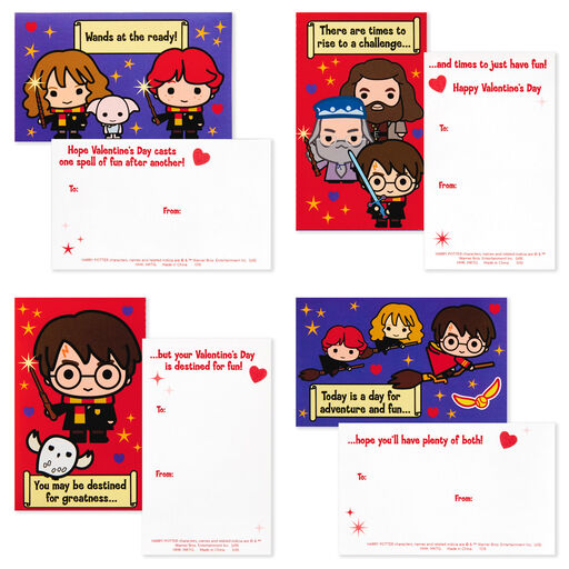 Harry Potter™ Kids Classroom Valentines Set With Cards, Stickers and Mailbox, 