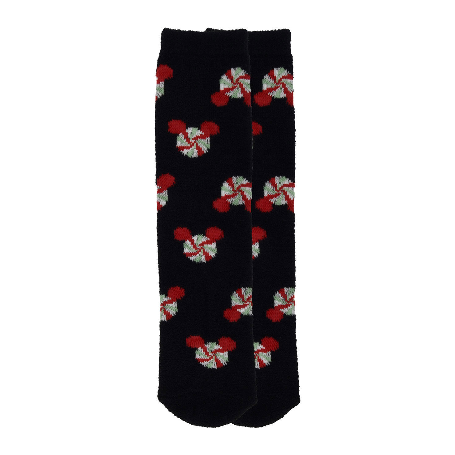 Black Socks With Peppermint Mickey Ears side image number 2