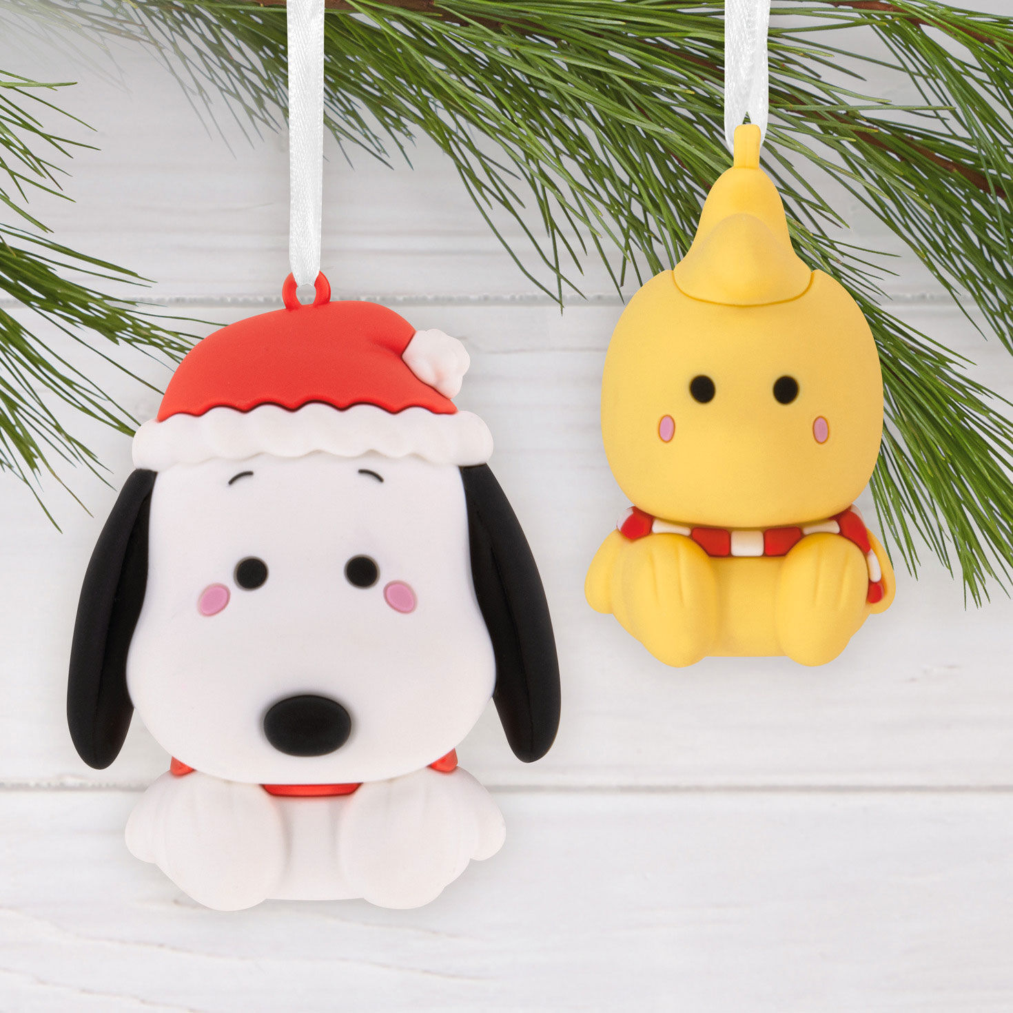 Better Together Peanuts® Holiday Snoopy and Woodstock Magnetic Hallmark Ornaments, Set of 2 for only USD 14.99 | Hallmark