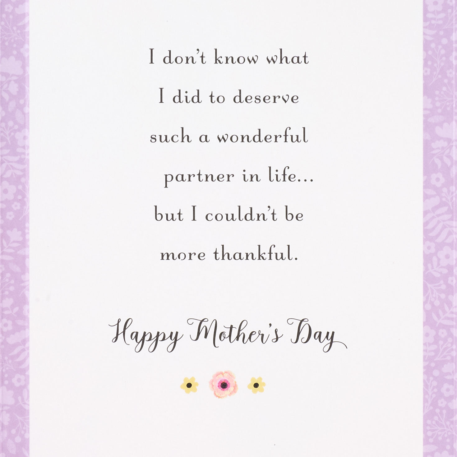 Lovebirds and Flowers Wife Mother's Day Card Sentiment image number 3