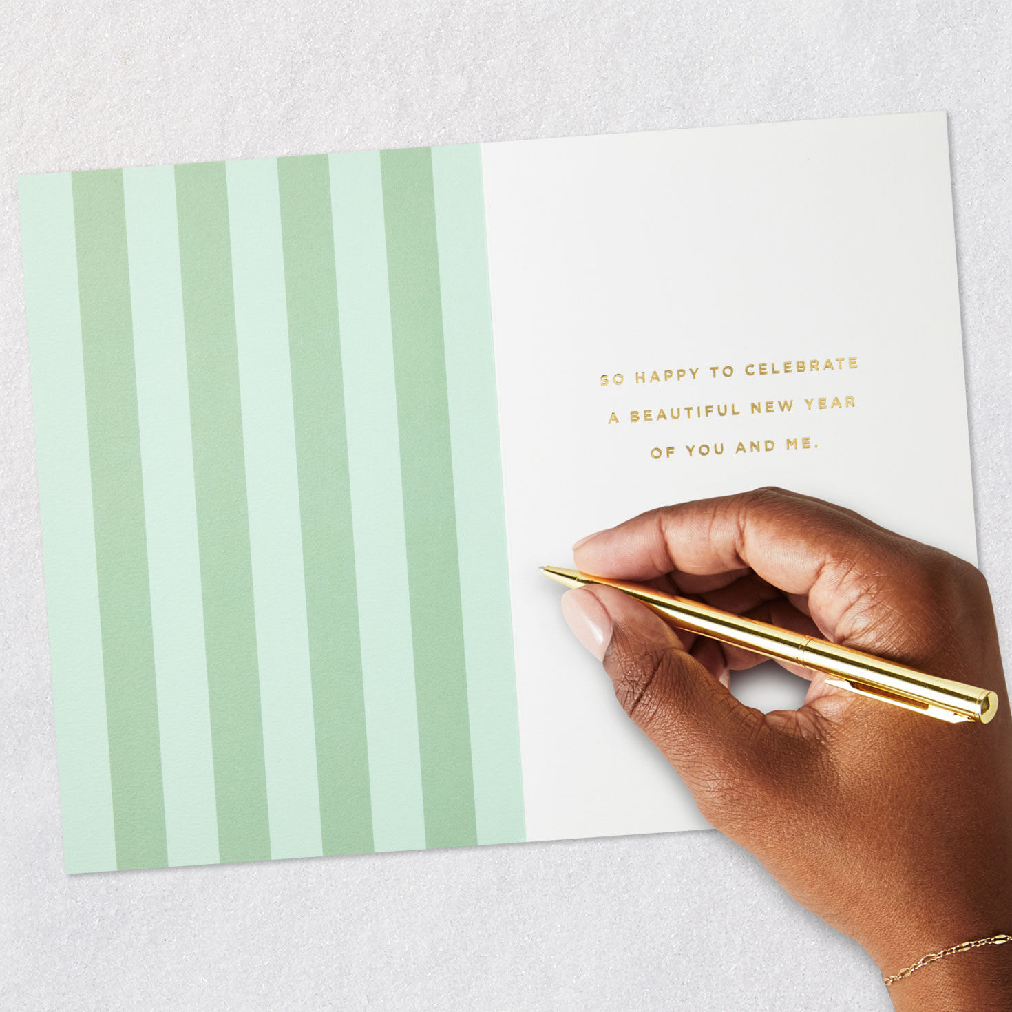 Botanical Greenery Romantic Christmas Card signing card image number 6