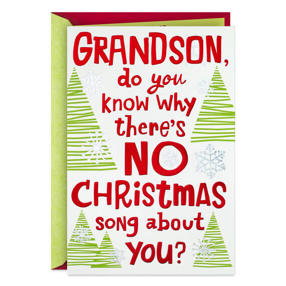 Tis the Season Funny Christmas Card for Grandson