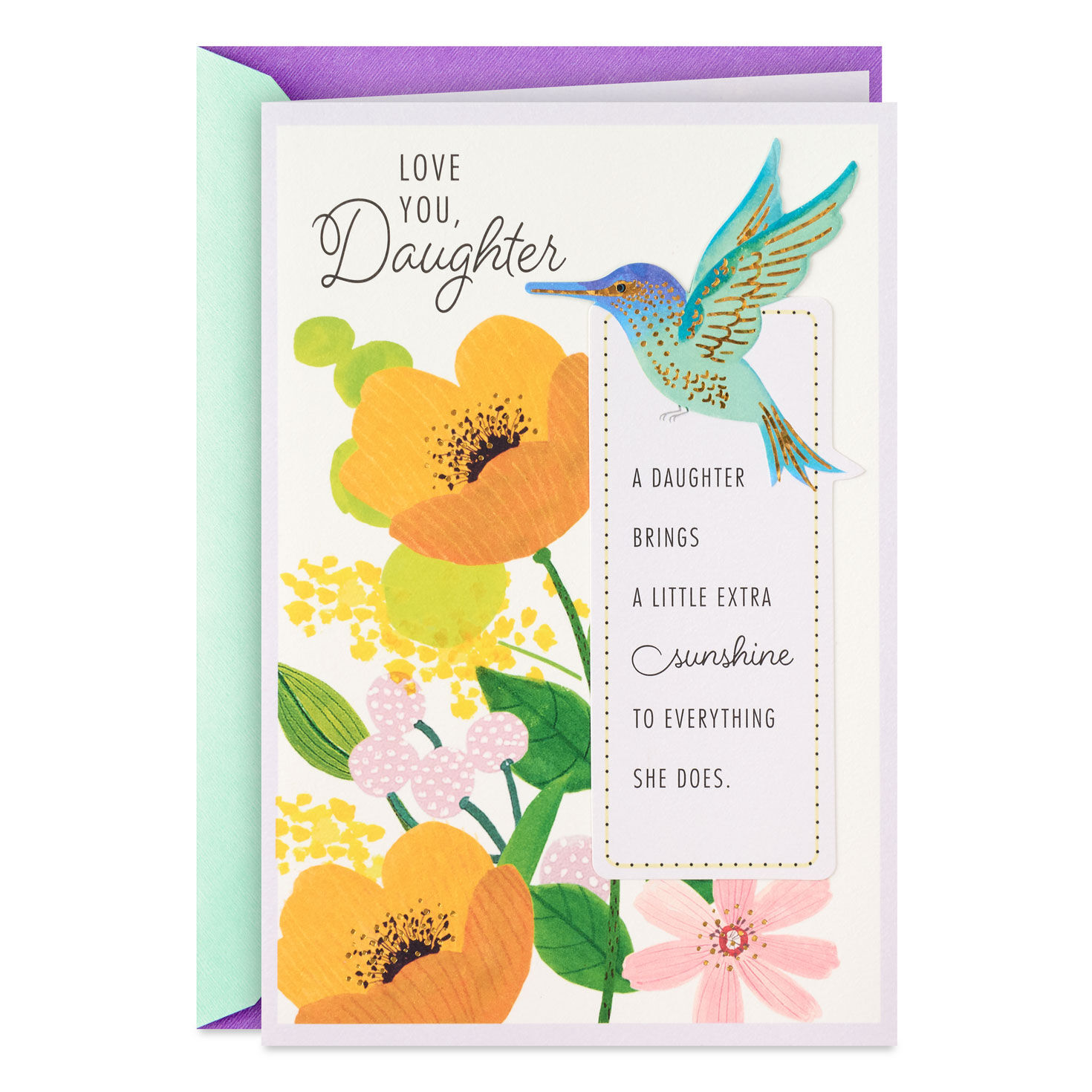 You Bring the Sunshine Mother's Day Card for Daughter With Bookmark