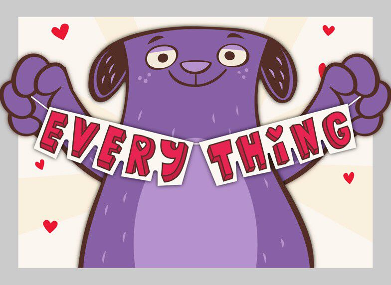 Purple Monster Valentine's Day Card