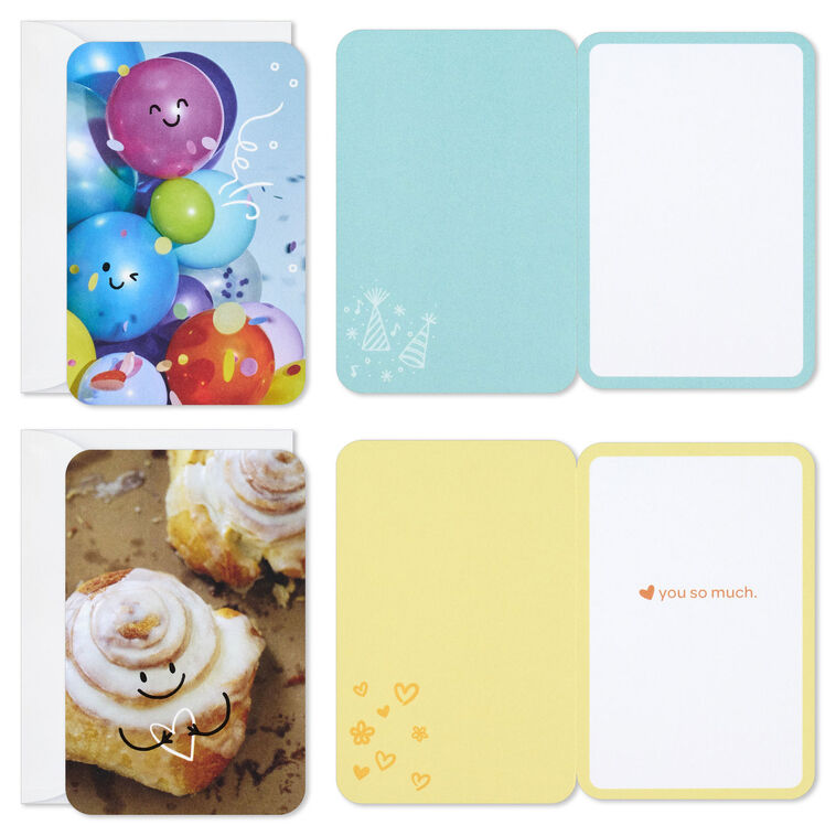 Mini Colorful Smiles Assorted Multi-Occasion Cards, Pack of 6 - Note ...