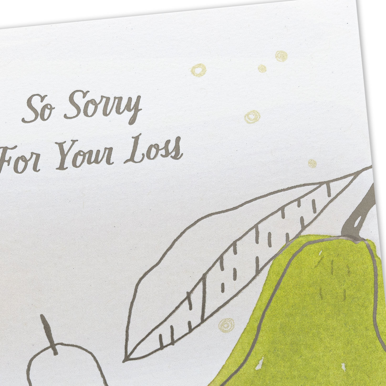 Pears and Berries Still-Life Sympathy Card Card Front Detail image number 4