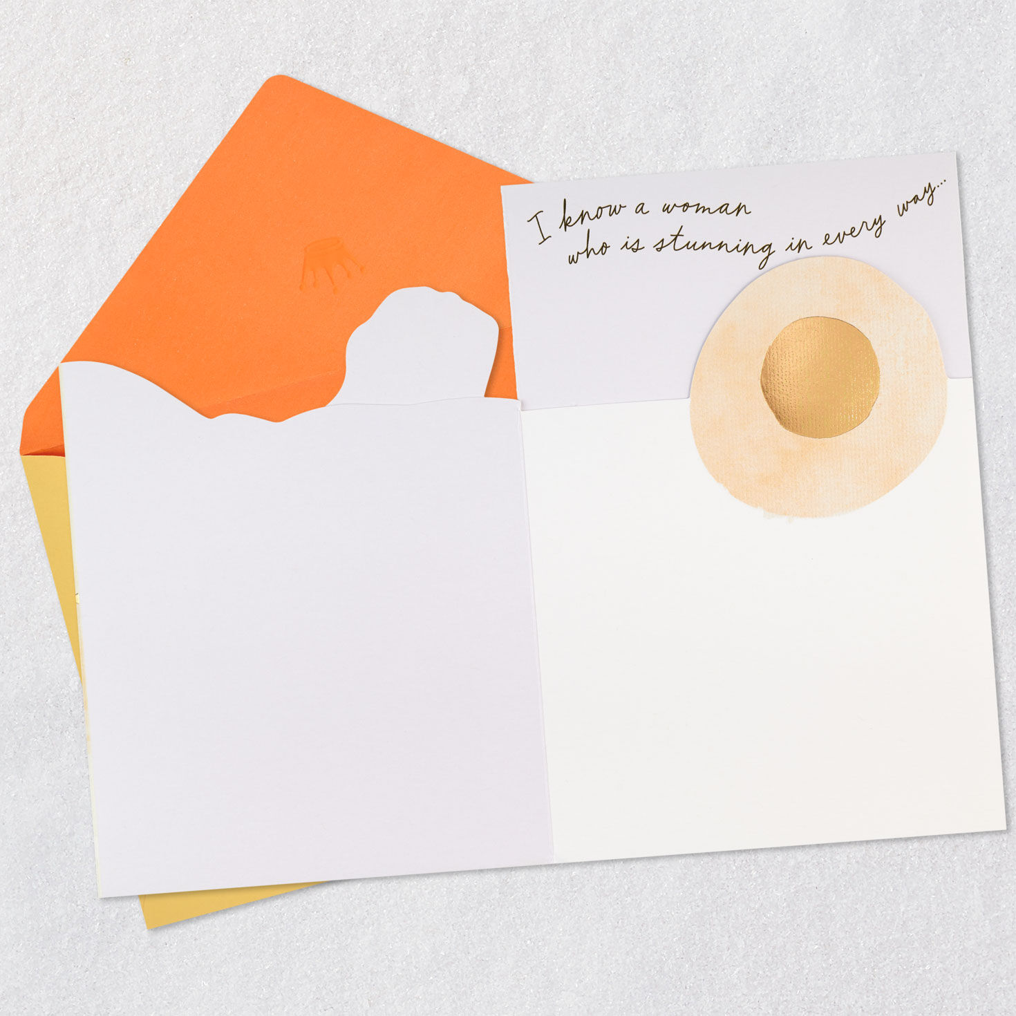 Black Woman in Abstract Landscape Wife Birthday Card Open card with envelope image number 4