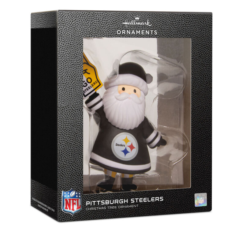 Pittsburgh Steelers Santa Fan Christmas Ornament  image number 7