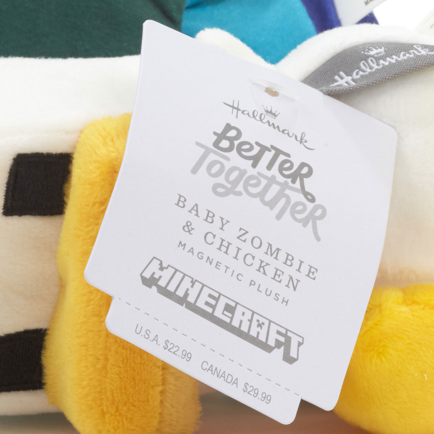 Better Together Minecraft Baby Zombie and Chicken Magnetic Plush Pair, 5.25" H, , large image number 7