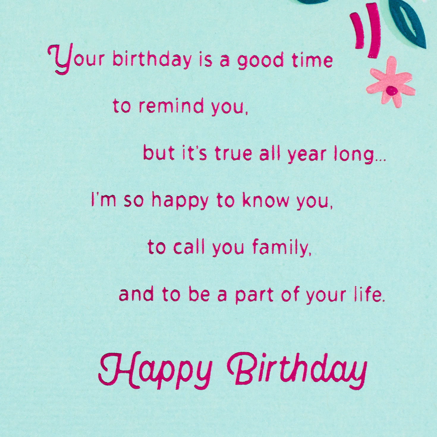 So Happy To Know You Birthday Card for Stepdaughter, , large image number 3