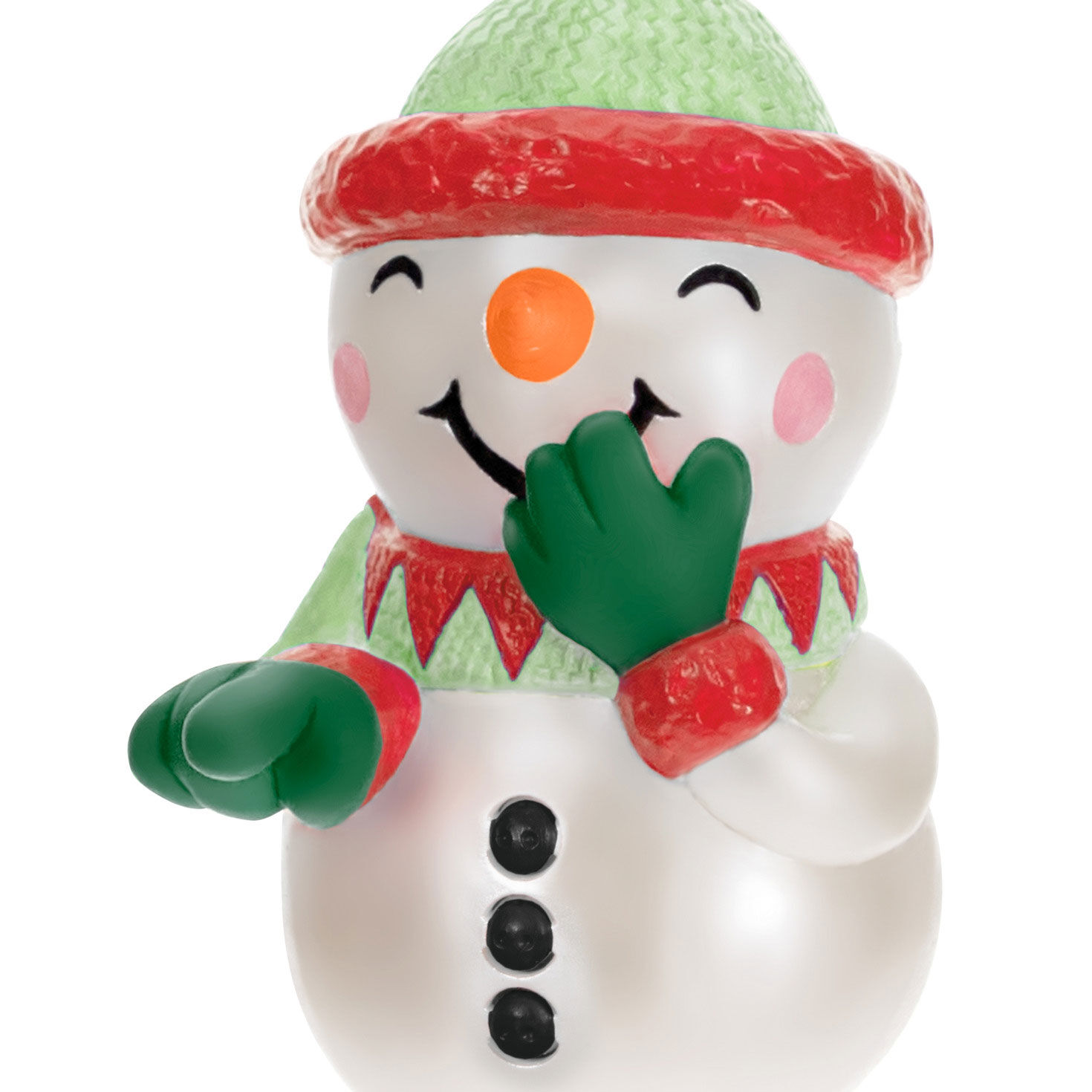 Laughing Snowman Keepsake Ornament closeup view image number 5