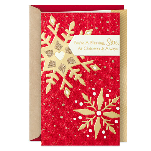 Son, You're a Blessing Religious Christmas Card, 