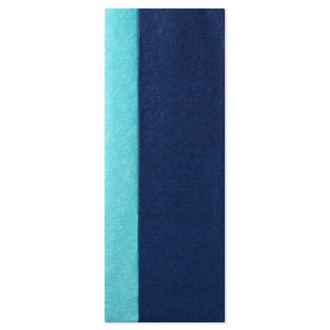 Navy and Aqua 2-Pack Tissue Paper, 8 sheets, , large