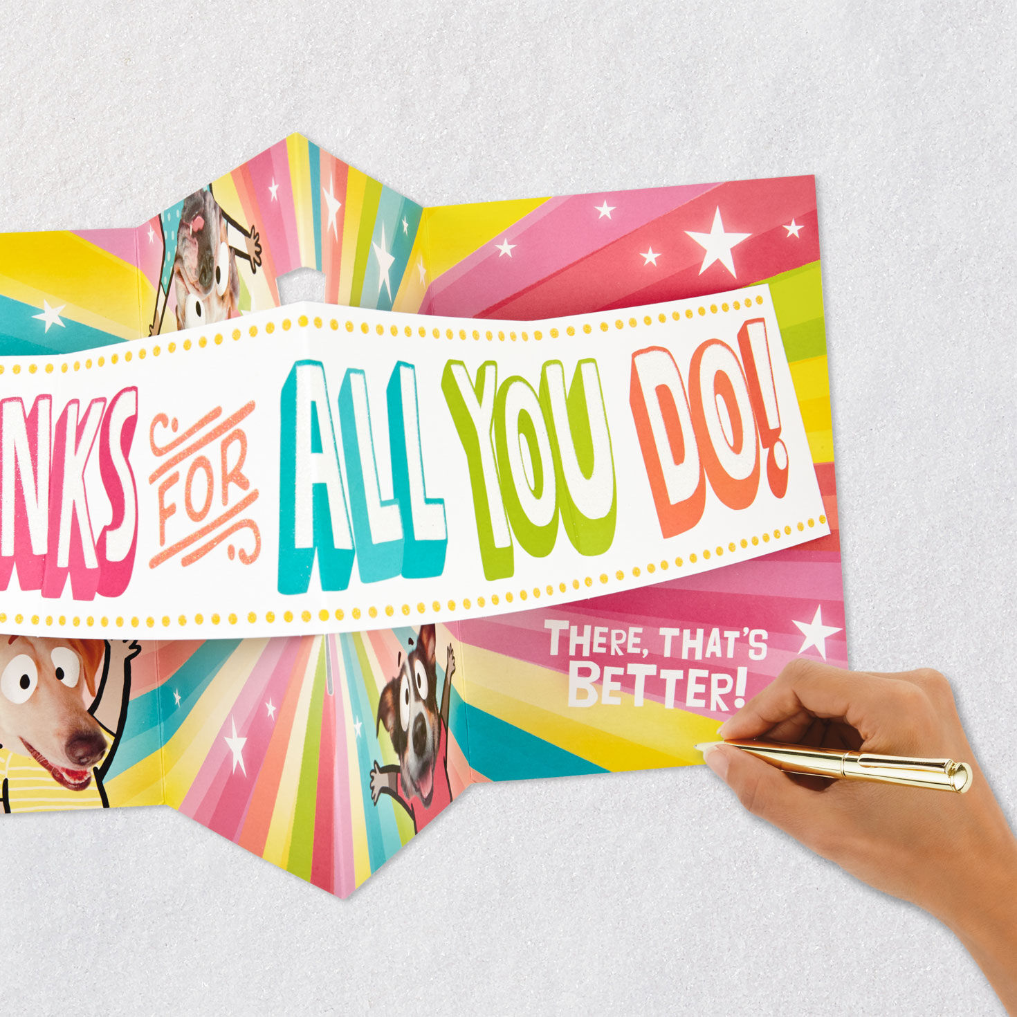 Puppy Dogs on Blue Sky Funny Mother's Day Pop-up Card Signing card image number 7