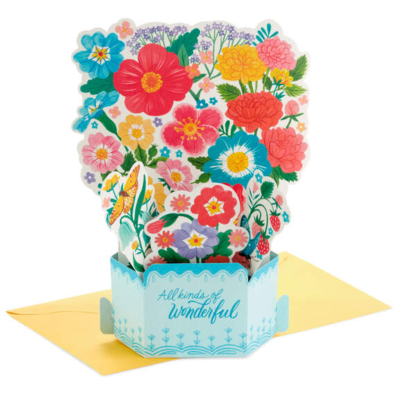 Bright Floral Boxed Pop-Up Cards, Pack of 12, , large image number 1