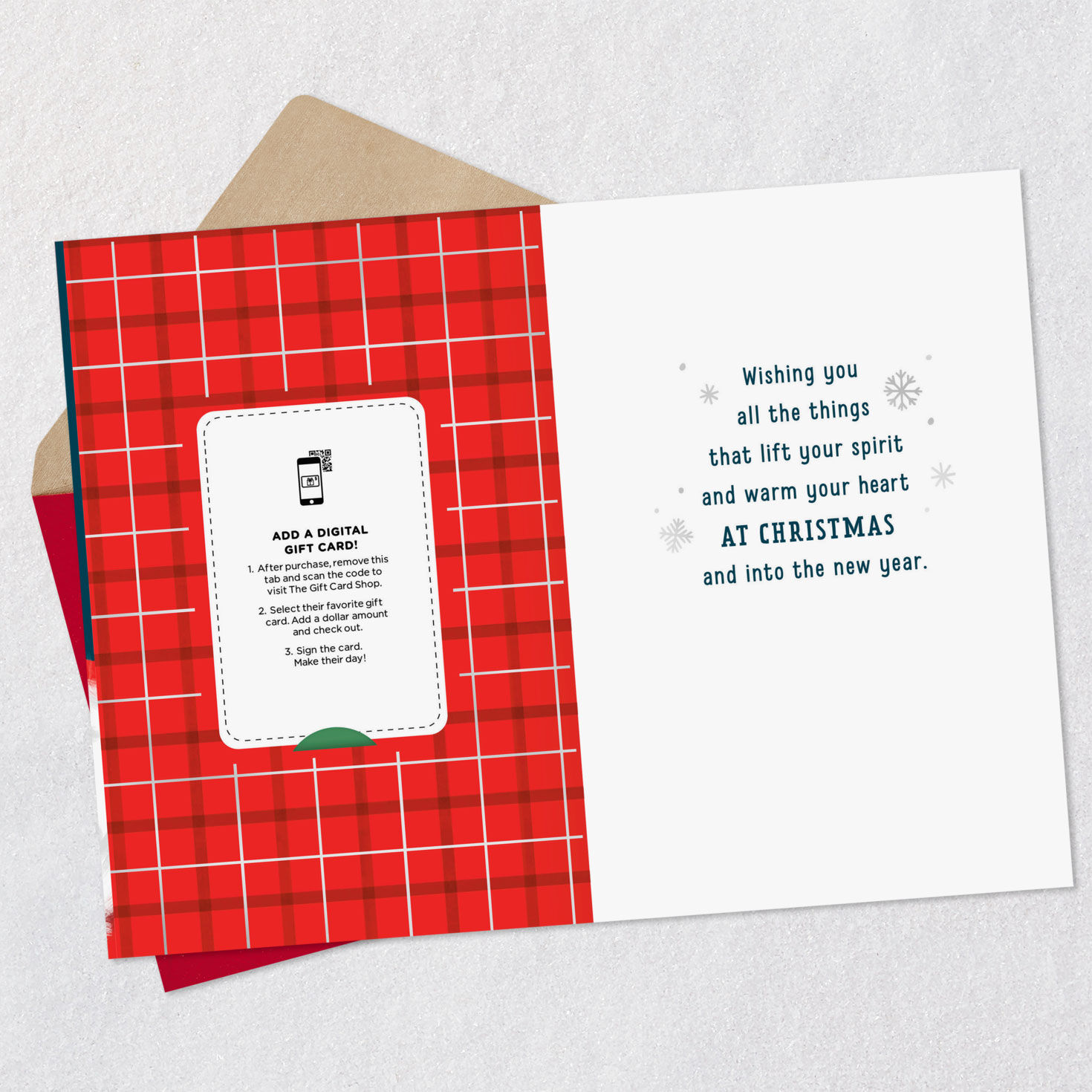 Traditional Santa Digital Gift Card Christmas Card Open Card with Envelope image number 3