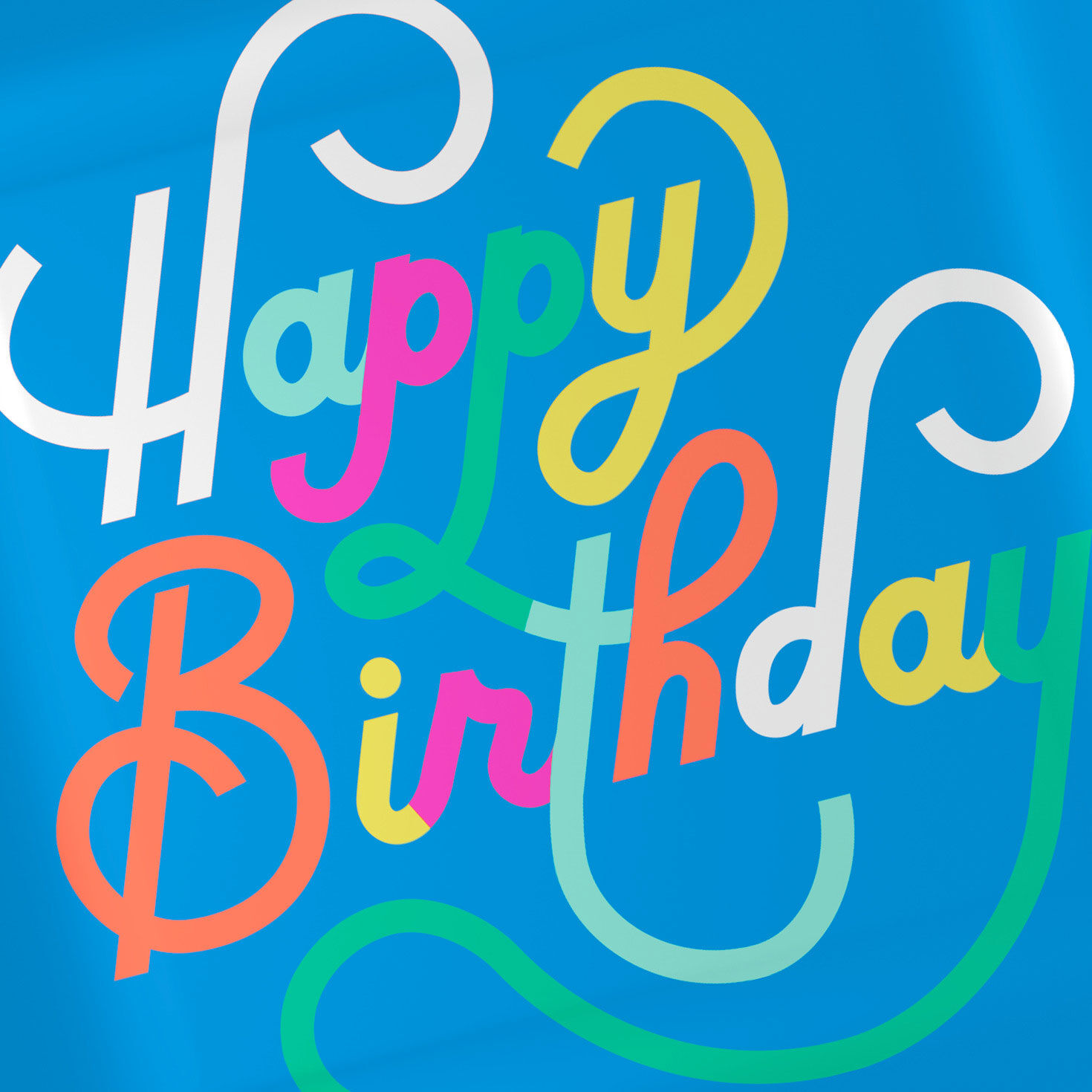 Blue "Happy Birthday" Dinner Plates, Pack of 8, , large image number 4