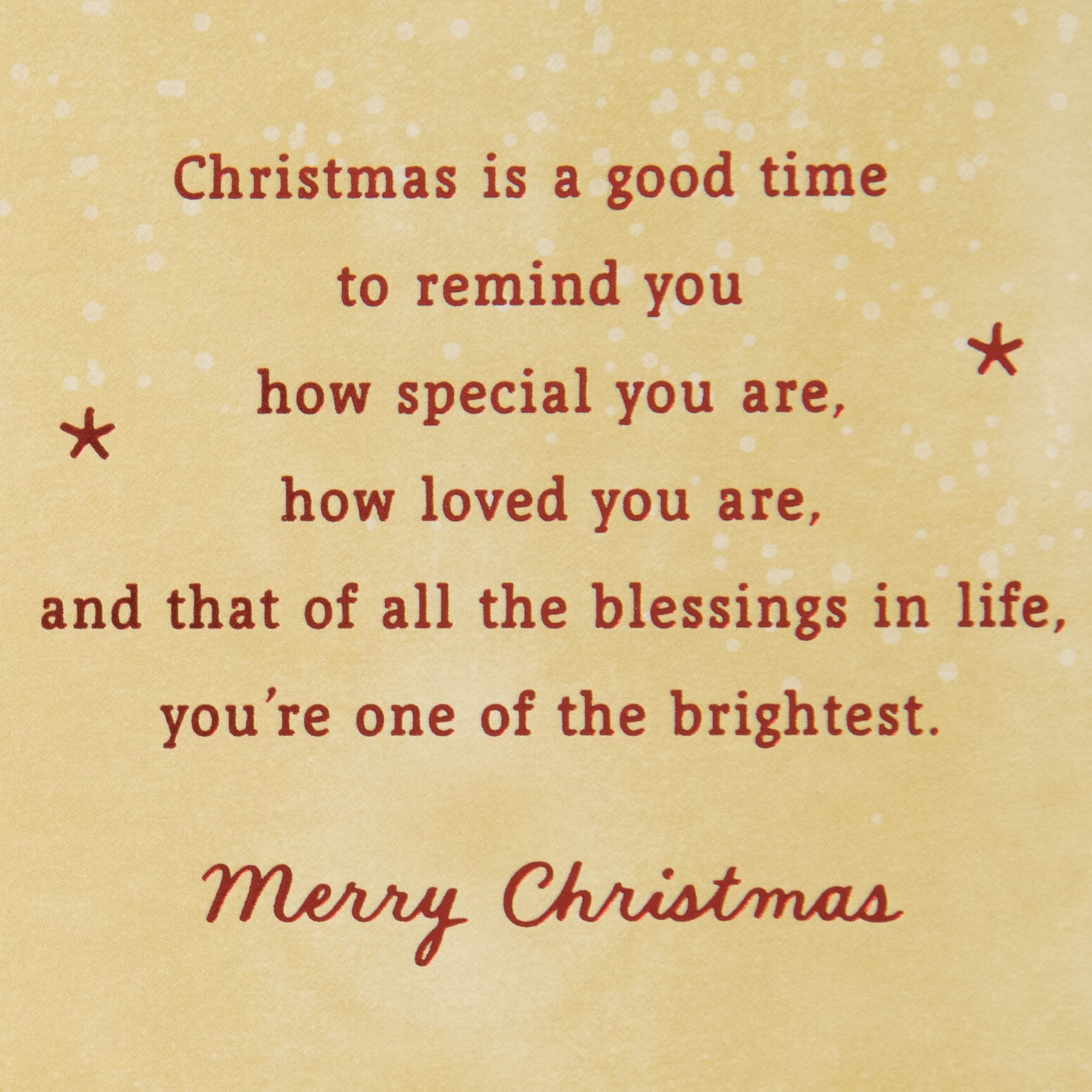 Gold Angel on Red Christmas Card for Granddaughter Sentiment image number 2