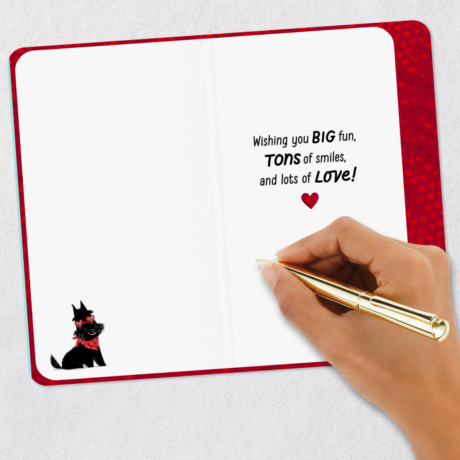 Puppy Dogs and Hearts Kids Valentine's Day Card Signing card image number 7
