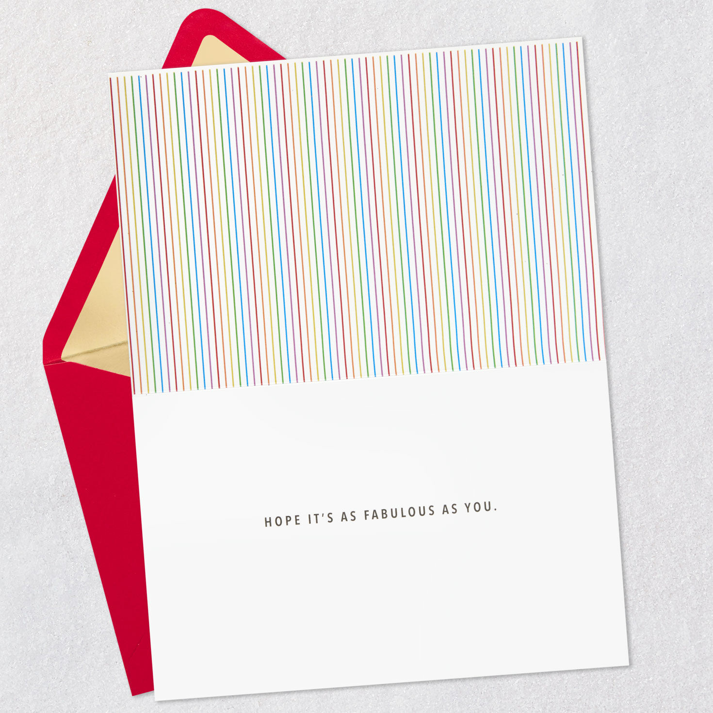 Rainbow Glitter Fabulous Birthday Card Sentiment image number 3