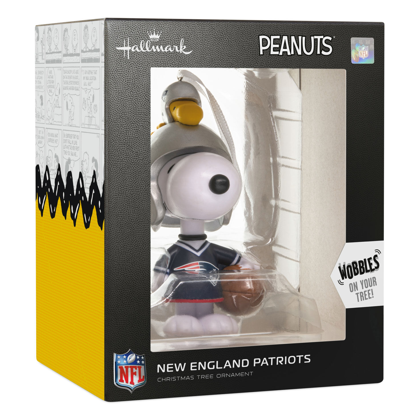 Snoopy New England Patriots Christmas Ornament  image number 7
