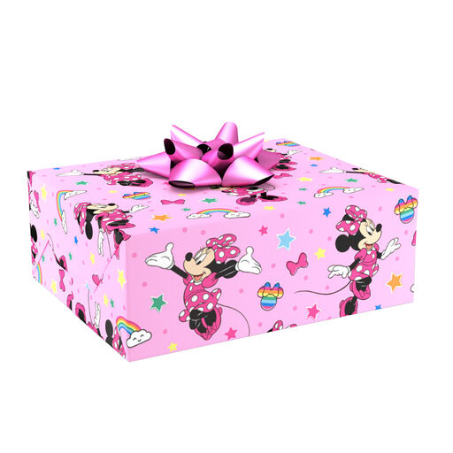Disney Minnie Mouse on Pink Wrapping Paper, 22.5 sq. ft., 