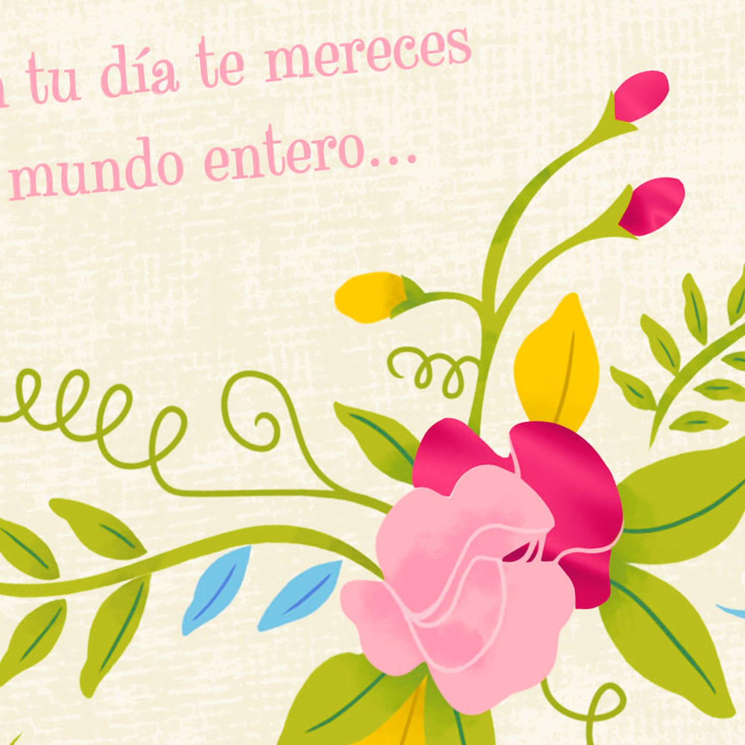 Foil Flower Money Holder Spanish Mother's Day Card Card Front Detail image number 4