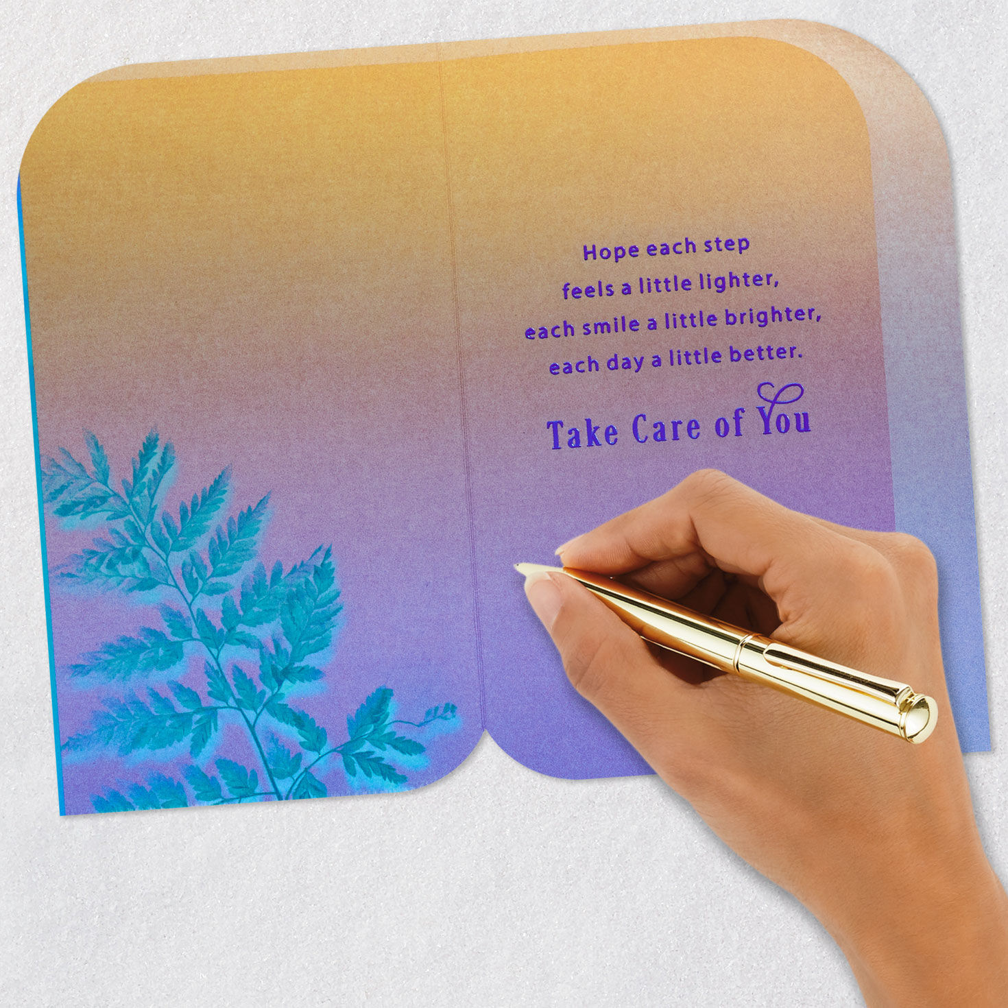 Colorful Monstera Leaf Get Well Card Signing card image number 6