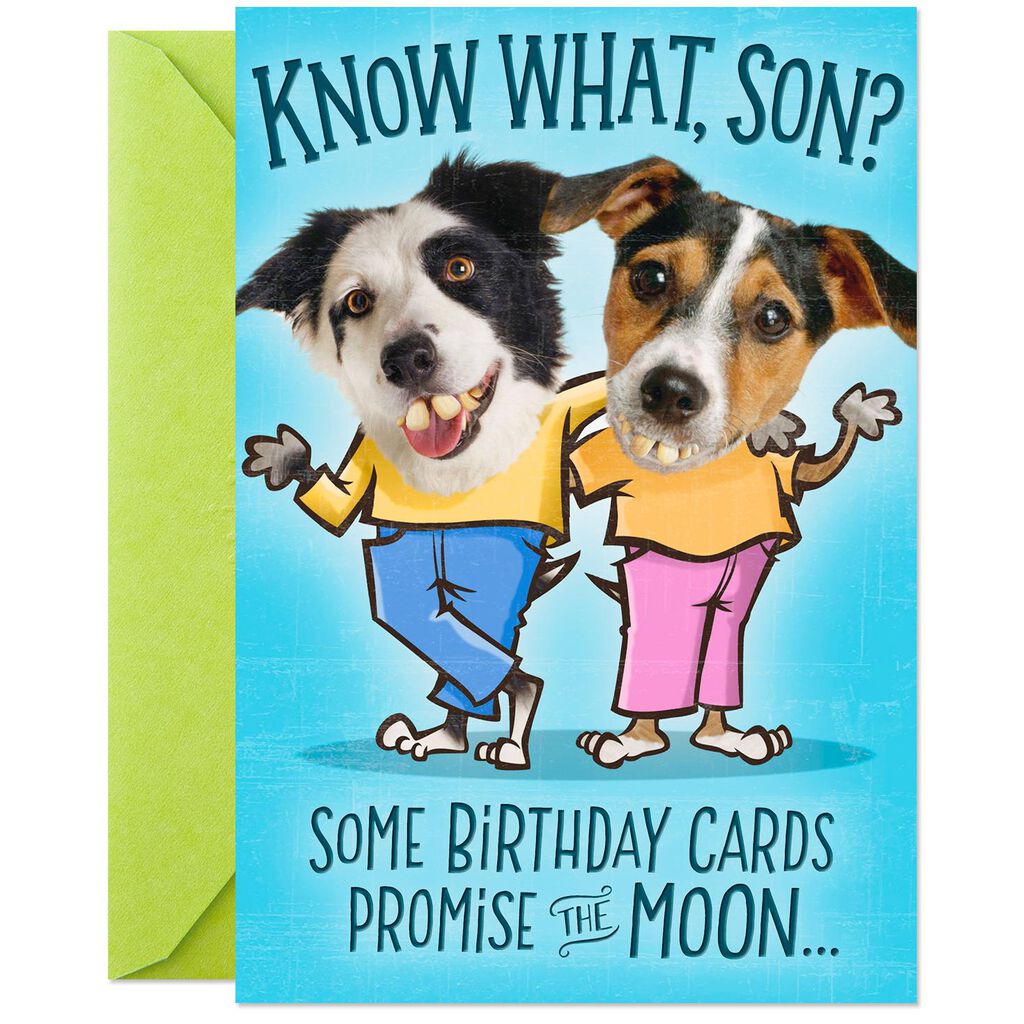 Mooning Dogs Funny Birthday Card For Son Greeting Cards Hallmark