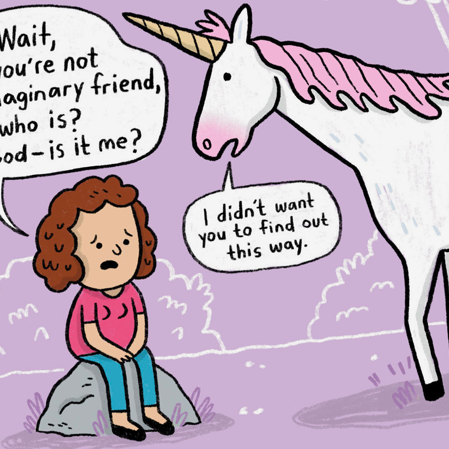 Imaginary Friend Unicorn Funny Birthday Card Card Front Detail image number 5